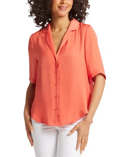 Nydj Gabrielle Blouse In Orange