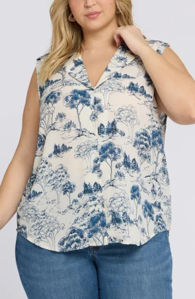 Nydj Gabrielle Sleeveless Top In Blue