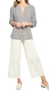 Nydj Geometric Pintuck Blouse In Taramore Geo In Multi