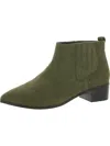 Nydj Gillan Womens Suede Pointed Toe Chelsea Boots In Green