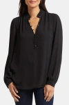 Nydj Hannah Georgette Top In Black