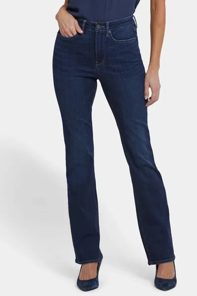 Nydj High Rise Billie Slim Bootcut Jeans In Ink Skyline In Blue