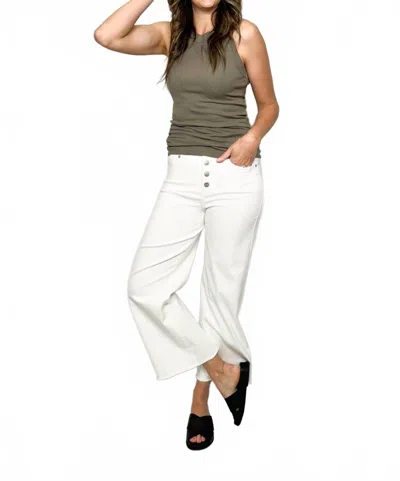 Nydj High Rise Teresa Wide Leg Button Fly In Optic White