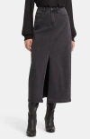 Nydj High Waist Slit Front Denim Maxi Skirt In Cloud Stone