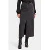 Nydj High Waist Slit Front Denim Maxi Skirt In Cloud Stone