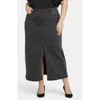 Nydj High Waist Slit Front Denim Maxi Skirt In Cloud Stone