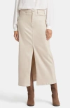 Nydj High Waist Slit Front Denim Maxi Skirt In Feather