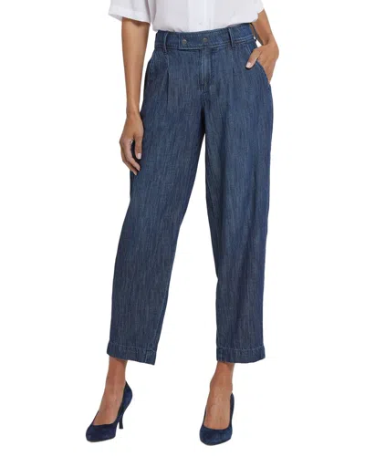 Nydj High-rise Pleated La Mer Balloon Trouser Jean In Blue
