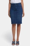 Nydj High Waist Skirt In Blue