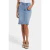 Nydj Hollywood High Waist Denim Skirt In Santiago Sea
