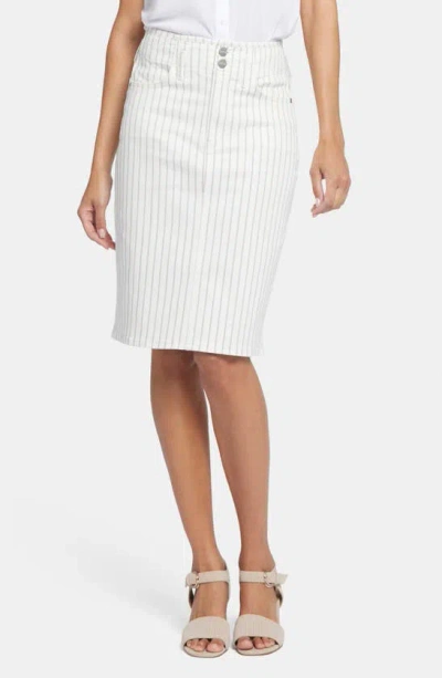 Nydj Hollywood High Waist Skirt In Beach Cruise Stripe