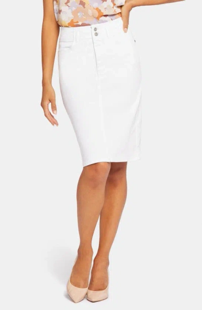 Nydj Hollywood High Rise Skirt In Optic White