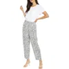 Nydj Ines Womens Printed Polyester Straight Leg Pants In Multi