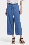 Nydj Jayne Cotton Pull-on Ankle Wide Leg Jeans In Everly