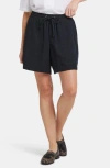 Nydj Jayne Denim Ankle Wide Leg Drawstring Shorts