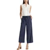Nydj Jayne Womens High-rise Tencel Wide Leg Pants In Blue