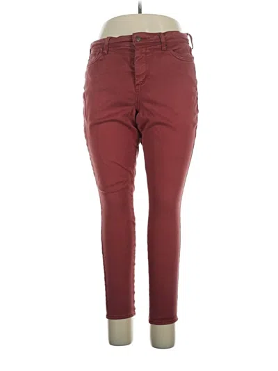 Pre-owned Nydj Jeggings In Burgundy