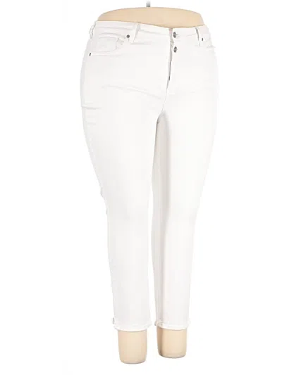 Pre-owned Nydj Jeggings In White