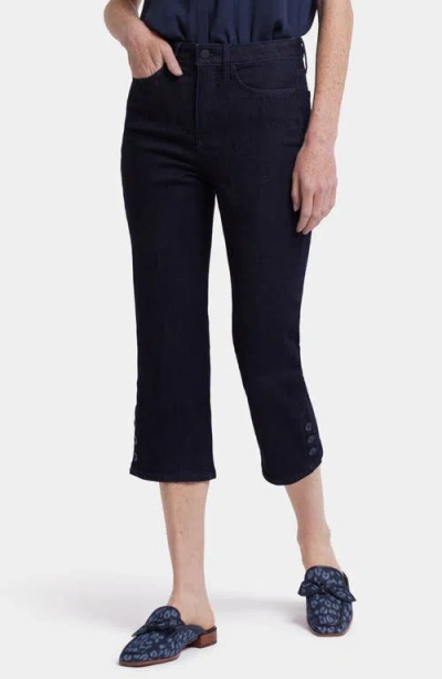 Nydj Joni High Waist Button Detail Capri Jeans In Rinse