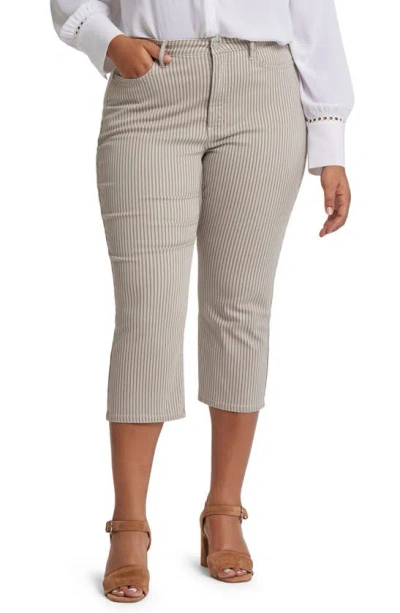 Nydj Joni High Waist Capri Jeans In Sandbar Stripe