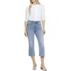 Nydj Joni Womens Relaxed Denim Capri Jeans In Multi