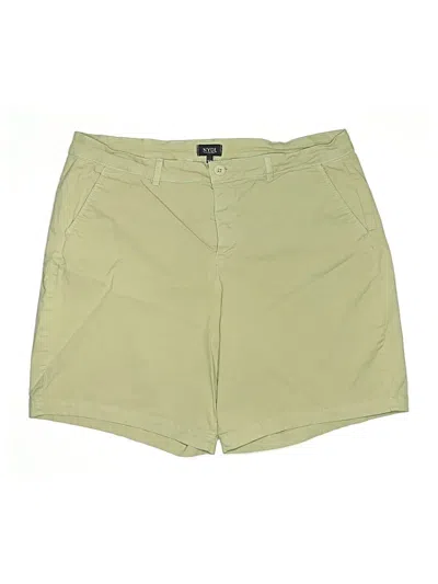 Pre-owned Nydj Khaki Shorts In Green