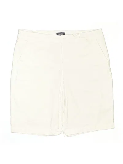Pre-owned Nydj Khaki Shorts In Ivory