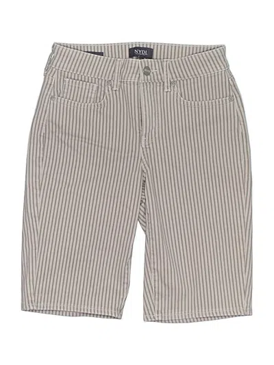 Pre-owned Nydj Khaki Shorts In Ivory