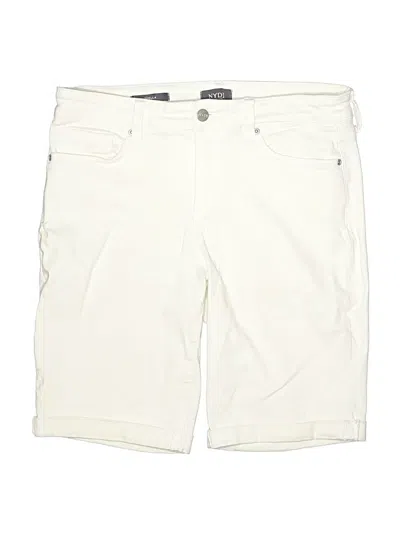 Pre-owned Nydj Khaki Shorts In Ivory