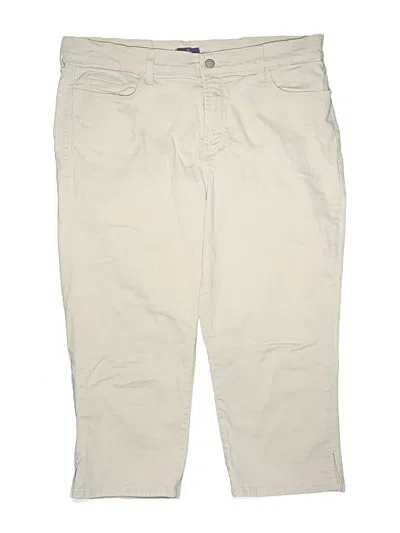 Pre-owned Nydj Khaki Shorts In Ivory