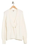 Nydj Knit Wrap Cardigan In White