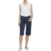 Nydj Kristie 80's Womens Raw Hem Denim Bermuda Shorts In Multi