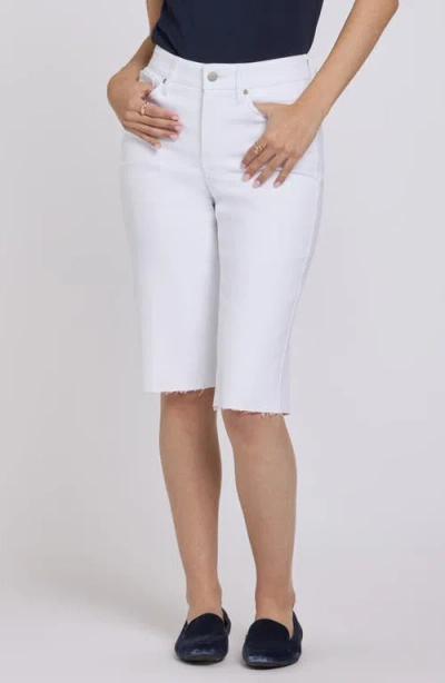 Nydj Kristie '80s Denim Bermuda Shorts In White