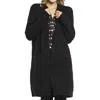 Nydj Lace Tree Chloe Womens Knit Manmade Cardigan Sweater In Black