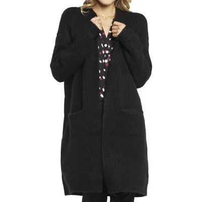 Nydj Lace Tree Chloe Womens Knit Manmade Cardigan Sweater In Black
