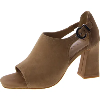 Nydj Larlie Womens Leather Open Toe Block Heel In Multi