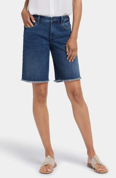 Nydj Lilly Fray Hem Denim Shorts In Rio Rapids