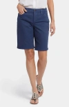 Nydj Lilly Straight Leg Denim Shorts In Deep Sea
