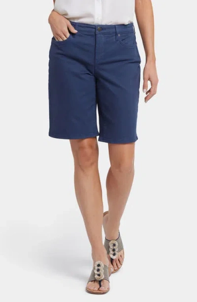 Nydj Lilly Straight Leg Denim Shorts In Deep Sea