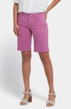 Nydj Lilly Straight Leg Denim Shorts In Red Violet