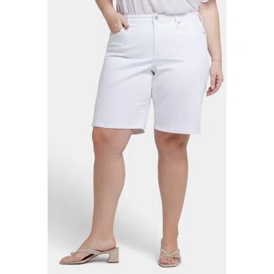 Nydj Lilly Straight Leg Denim Shorts In White