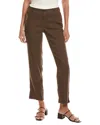 Nydj Linen-blend Coffee Bean Petite Marilyn Trouser Jean In Brown