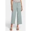 Nydj Linen Blend Crop Wide Leg Pants In Tomatillo
