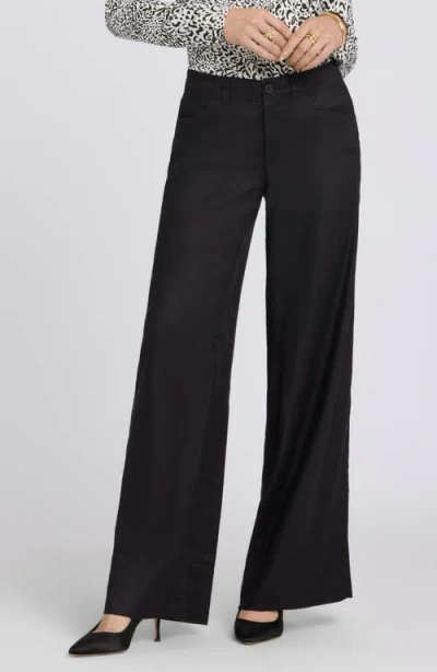 Nydj Linen Blend Wide Leg Pants In Multi