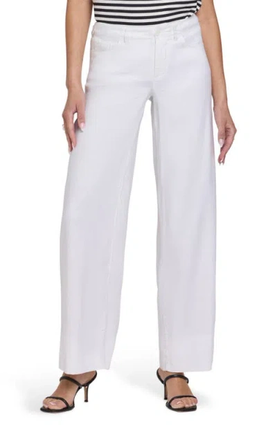 Nydj Linen Blend Wide Leg Pants In White