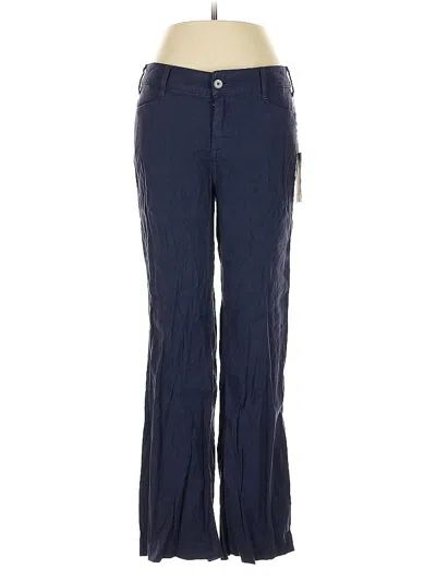 Pre-owned Nydj Linen Pants In Blue