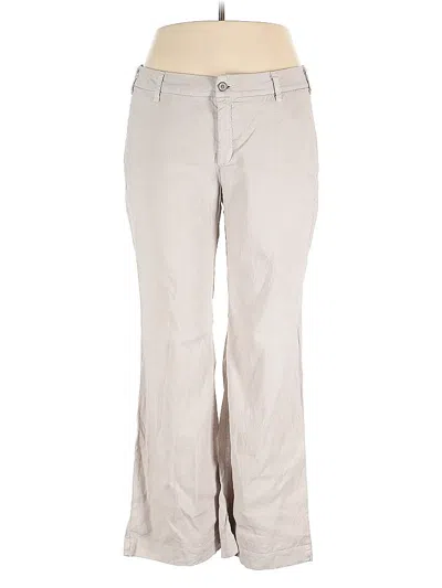 Pre-owned Nydj Linen Pants In Gray
