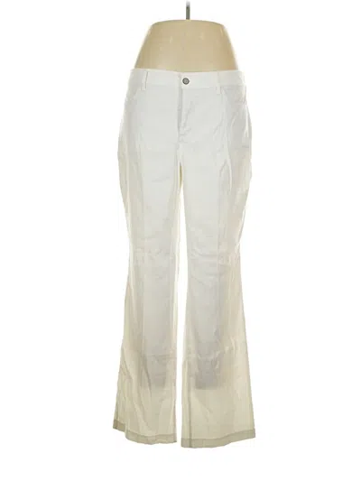 Pre-owned Nydj Linen Pants In Ivory