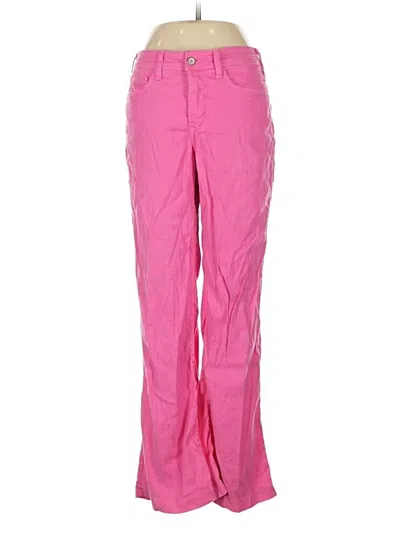 Pre-owned Nydj Linen Pants In Pink