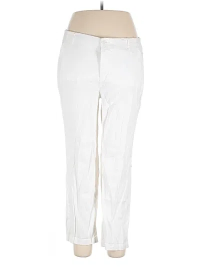 Pre-owned Nydj Linen Pants In White